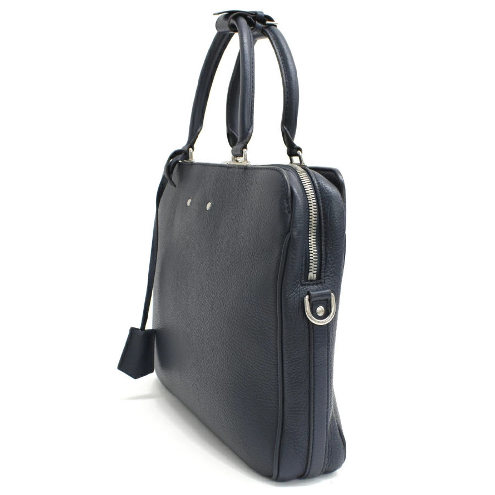 Louis Vuitton Armand Briefcase Leather Blue Navy